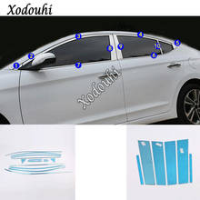 For Hyundai Elantra Avante 2016 2017 2018 2019 2020 Car Sticker Stainless Steel Glass Window Garnish Pillar Middle Column Trim 2024 - buy cheap