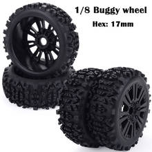 17mm RC Car Tires Hub Wheel Rim & Tires Tyre For 1/8 Off-Road RC Car Buggy Redcat Team Losi VRX HPI Kyosho HSP Carson Hobao 2024 - buy cheap