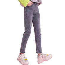 Girls Jeans Solid Stretch Jeans For Girls Slim Pencil Pants Kids Jeans Girl Spring Casual Girls Clothes For 6 8 10 12 14 Year 2024 - buy cheap