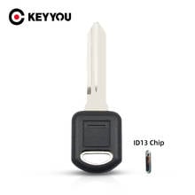 KEYYOU Transponder ID13 Car Key Shell For Buick GL8 PK3 FirstLand For GMSmall Key Blade Blank ID13 Chip Car Key Case 2024 - buy cheap