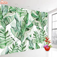Floresta tropical folha personalizado papel de parede rolo 3d papéis para sala estar decoração da sua casa vinil mural tv espaço paredes rolo 2024 - compre barato