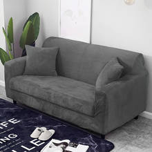 Funda de sofá de tela de felpa Universal fundas de sofá de toalla para sala de estar Cubre sofá funda en forma de L LoveSeat 1/2/3/4 plazas 2024 - compra barato