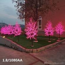 Luz led de árvore de flor de cerejeira, 2m, iluminação decorativa de árvore de natal, ano novo, casamento, galhos, galhos, iluminação interna 2024 - compre barato