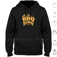 Bbq King hoodies long sleeve Bbq King Bbq Barbecue King Grill Crown Meat Summer Funny Master Food Party Awesome Humor 2024 - buy cheap