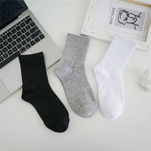 3 Pairs Spring Summer Solid Women Men Classical Shot Cotton Black White Grey Business Casual Sweat Comfortable Breathable Socks 2024 - buy cheap