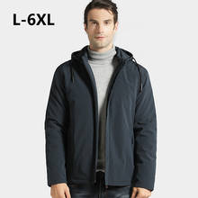 Chaqueta con capucha de talla grande para hombre, abrigo de invierno cálido, térmico, resistente al viento, acolchado de algodón, para escalada, senderismo, abrigo para acampada 2024 - compra barato