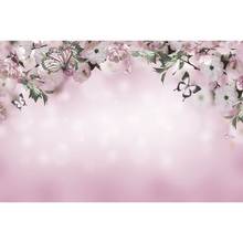 Primavera rosa flor borboleta cenário sonhador chá de fraldas aniversário pano de fundo personalizado vinil fotografia para estúdio foto 2024 - compre barato