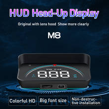 HUD OBD2 Speedometer RPM Temp Volt Head Up Display Automobile Digital with Buzz Alarm Driving Fatigue Windshield Projector M8 2024 - buy cheap