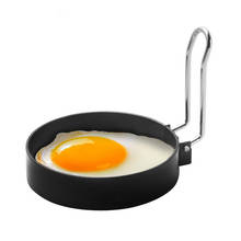 Anéis para fritura de ovos, 2 peças, molde de metal para omelete e panqueca, forma redonda com alça, acessórios de cozinha antiaderentes 2024 - compre barato