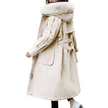 2021Winter New Parker Cotton-Padded Jacket Female Mid-Length Style Over-The-Knee Down Coat Women Parkas With Thick Fur Lady A158 2024 - buy cheap