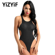 Women One Piece Swimsuits Swimwear bikini See Through Sheer Lingerie Scoop Neck Sleeveless High Cut Backless Leotard Bodysuit 2024 - buy cheap