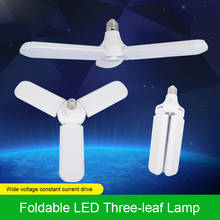 New 60W Foldable Fan Blade LED Pendant Lights No Flicker B22 E27 LED Bulb 220V 360 Degrees Angle Adjustable Ceiling Lamp 2024 - buy cheap