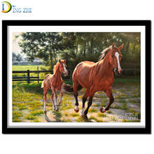 5D DIY Diamond Painting Running Horse Home Decoration Embroidery Animals Mosaic Picture Handcraft Art Kits Modern Mural 2024 - buy cheap