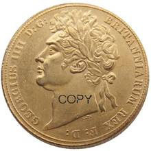 1823 ef great uk george iiii ouro totalmente sobressalente banhado a ouro cópia moeda 2024 - compre barato