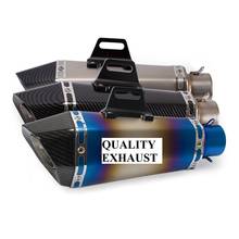 1.5-2"Inlet Motor Exhaust Carbon Fiber Muffler with Removable DB Killer for Street or Sport Dirt Bike and Scooters 2024 - buy cheap