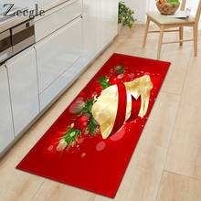 Zeegle Rectangle Kitchen Carpet Merry Christmas Carpet for Home Decor New Year Rug Absorption Bathroom Floor Rug Foot Carpet 2024 - buy cheap