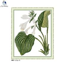 Lily cross stitch kit 11CT 14CT count printing cross stitch set DIY plant flower needlework embroidery home decoration painting 2024 - buy cheap