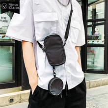 2 Set Casual Waterproof Nylon Small Shoulder Bags for Men Reflective Mobile Phone Bag Men's Sling Bag Purse Mini Crossbody Bags 2024 - buy cheap