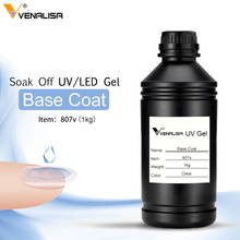 VENALISA Tempered Top Coat 1kg Bulk Package Refill No Wipe Top Coat Soak Off UV LED Nail Gel Polish Matt Surface Rubber Top Coat 2024 - buy cheap