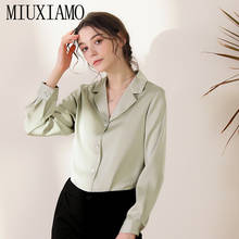 MIUXIMAO 2020 Summer Blouse Shirt Women's Elegant Office Lady Long Sleeve Loose Print Tops Shirts Women Vestidos 2024 - buy cheap