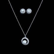 Jewelry Sets HADIYANA Fashion Zircon Pearl Design Necklace And Earrings Jewelry Set For Women Gift CN0941 Haar Sieraden Bruiloft 2024 - buy cheap