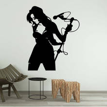 Cute Singing woman Wall Stickers Self Adhesive Art Wallpaper Decorative Vinyl Wall Decal Home Accessories 2024 - buy cheap