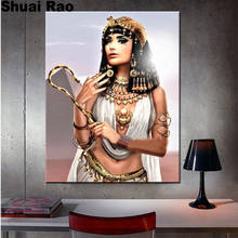 Cleopatra beauty art 5d diy Diamond Painting Queen of Egypt Full,square Diamond Embroidery Cross Stitch,Diamond Mosaic, 2024 - buy cheap