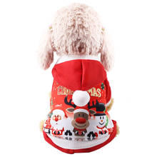 Рождественская Одежда для собак, Мягкие вельветовые толстовки с капюшоном с четырьмя ножками для маленьких собак, свитер для чихуахуа, одежда для щенков, куртка 2024 - купить недорого