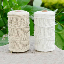 (47)Durable 200m White Cotton Cord Natural Beige Twisted Cord Rope Craft Macrame String DIY Handmade Home Decorative supply 3mm 2024 - buy cheap