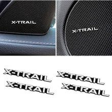 Аксессуары для Nissan X-TRAIL XTRAIL T30 T31 T32 2013-2019, 3D Алюминиевые наклейки для динамиков, стереодинамиков, эмблем, 4 шт. 2024 - купить недорого