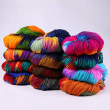 Blusas tingidas de crochê granulado, agulhas coloridas de fio de algodão e leite para bebês, mohair, agulha de crochê de lã, aproximadamente 50g 2024 - compre barato