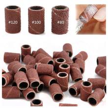 100Pcs Polisher Machine Bits Drill Grit Sanding Band Grinding Ring Nail Art Tool 2024 - buy cheap