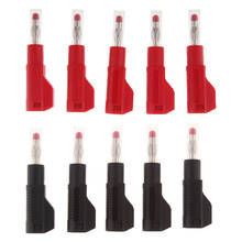 10 Pcs Black & Red Premium Copper PA Stackable Banana Plug Connectors Banana Jack Adapters 2024 - buy cheap