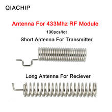 Antena de controle remoto wireless qiachip, antena de 100 mhz para receptor rf e módulo transmissor wireless de 433.92mhz 2024 - compre barato