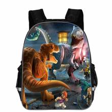 Mochila de dinossauro 11-16 polegadas, popular, estampa de animal, bolsa para crianças, jurassic world caiu, mochilas para meninos e meninas 2024 - compre barato