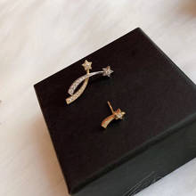 rand Pure 925 Sterling Silver Jewelry For Women 2 Color Star Earrings Star Earrings Luck Meteor Design Wedding Party Earrings 2024 - buy cheap
