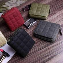 Women Short Wallets PU Leather Female Plaid Purses Card Holder Wallet Fashion Woman Cute Small Zipper Wallet With Coin Purse 2024 - buy cheap