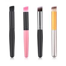 1pc 4 Colors Makeup Brush for Foundation Concealer Primer Nylon Wool Aluminum Tube Wooden Handle Face Beauty Tools Hot Wholesale 2024 - buy cheap