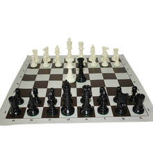 Jogo de xadrez padrão internacional conjunto competição rei 97mm(3.82 polegada) grande jogo de xadrez plástico com xadrez 4 jogo traseiro 2024 - compre barato