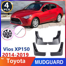 Guardabarros de coche con solapa de barro para Toyota Vios, Yaris Sedan 2014 ~ 2019 XP150 2015 2016, accesorios para automóviles, pegatinas de productos 2024 - compra barato