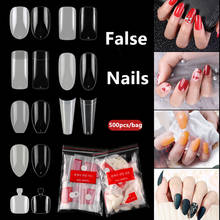 500Pcs/pack with 10 sizes False Nail Tips Nails Acrylic UV Gel DIY Manicure Natural Clear Ballerina Short Oval Beauty Fake Nails 2024 - buy cheap