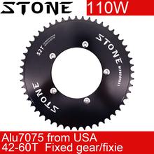 Stone 110 BCD round chainring aero fixed gear track bike fixie single speed 42T 46T 48T 50T 52t 54 57T 58t 59T 60t  tooth 110bcd 2024 - buy cheap