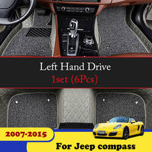 Revestimento automotivo para interior do automóvel, acessório, tapete de assoalho, para jeep compass 2007 2008 2009 2010 2011 2012 2013 2014 2024 - compre barato