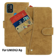 Vintage Leather Wallet UMIDIGI A9 Case 6.53" Flip Luxury Card Slots Cover Magnet  Phone Protective Cases Bags 2024 - buy cheap