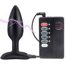 Electric Shock Anal Vibrator Butt Plug Bum Shock E-Stim Silicone Anal Plug Anus Dilator Prostate Massage Vibrator SM Sex Toys 2024 - buy cheap