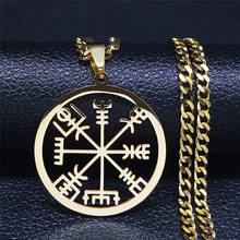 2020 Fashion Amulet Viking Stainless Steel Necklace Gold Color Pendant Necklaces Men/Women Jewelry cadenas de oro N3048S05 2024 - buy cheap