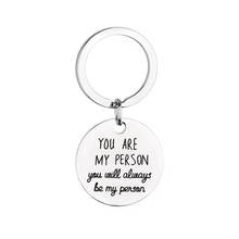 Oeinin Simple Keychain Man Key Holder Bags You Are My Person Unisex Letter Color Alloy Key Chain Pendant Accessories Porte Clef 2024 - buy cheap