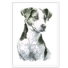 Dog cross stitch kit animal package 18ct 14ct 11ct white canvas fabric cotton thread embroidery DIY handmade needlework 2024 - buy cheap