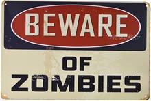 ERLOOD Beware of Zombies, Metal Tin Sign, Retro Vintage Tin Sign 12" X 8" 2024 - buy cheap