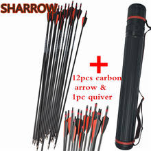 12pcs 30" Archery Carbon Arrows SP400 Carbon Arrow Replace Broadheads With Arrow Quiver For Bow Hunting Shooting Accessories 2024 - buy cheap